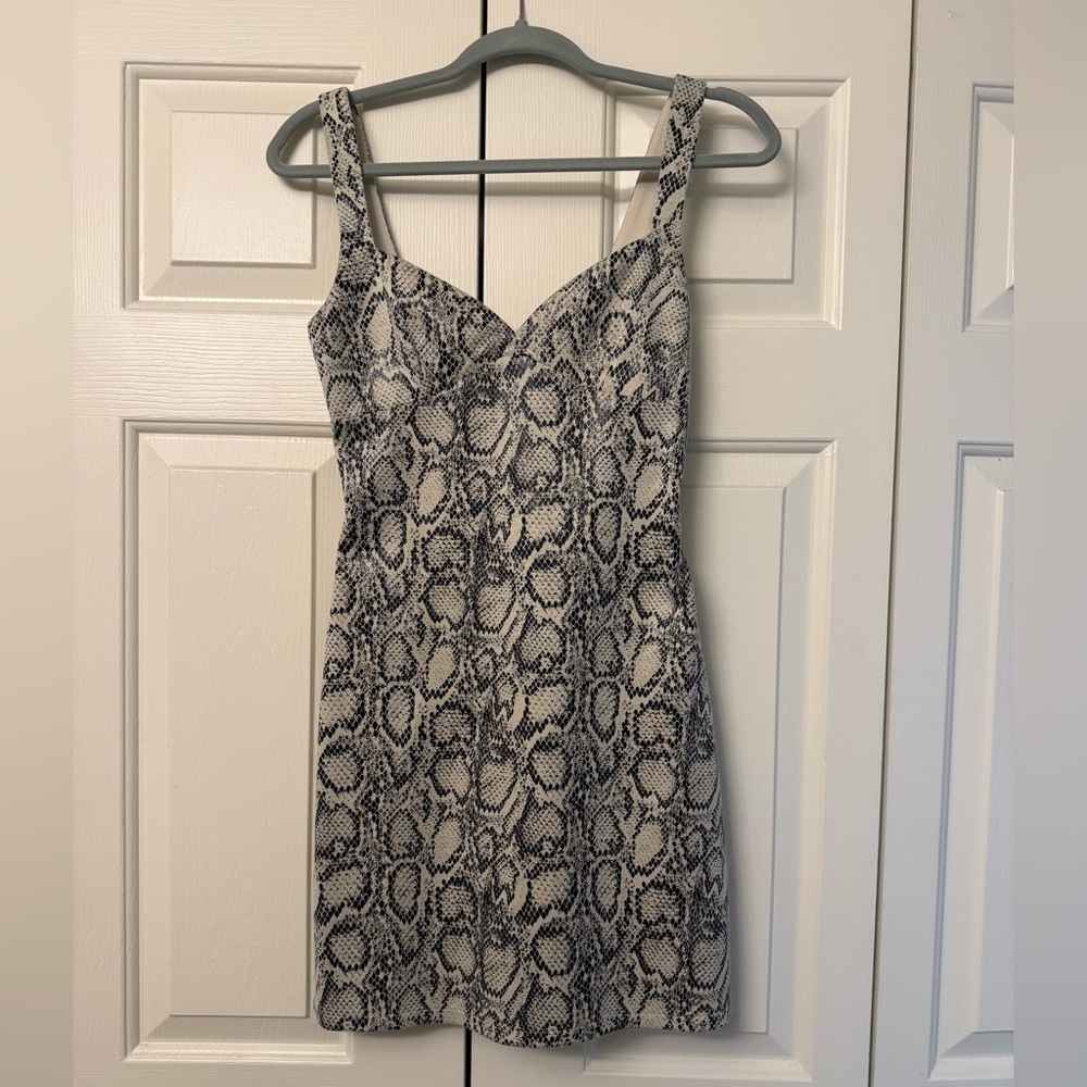 Zara Snake Print Mini Dress